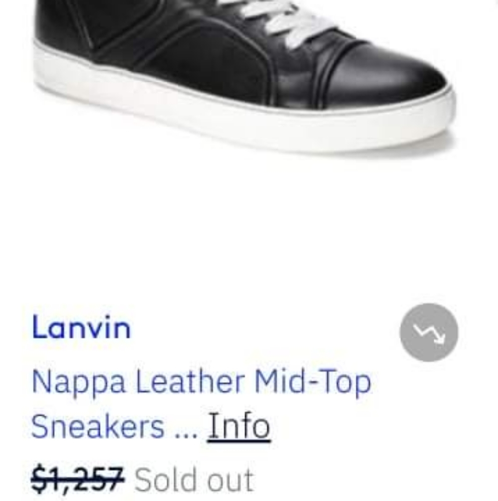 Lanvin Nappa Leather Hi Top Shoes